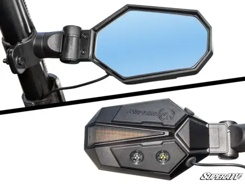 SuperATV - SuperATV Lighted Side-View Mirrors for Polaris (2013-26) General / Ranger, Pro-Fit