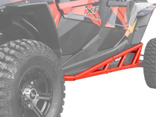 SuperATV - SuperATV Nerf Bars for Polaris (2014-23) RZR XP 4 1000 (4 Seater, Red)
