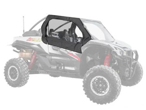 SuperATV - SuperATV Primal Soft Cab Enclosure Upper Doors for Kawasaki (2020-26) Teryx KRX 1000 (w/out Rear Windshield)