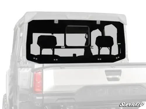 SuperATV - SuperATV Rear Sliding Glass Windshield for Polaris (2024-26) Ranger XD 1500