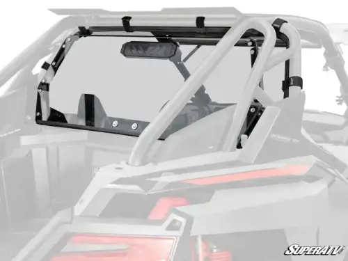 SuperATV - SuperATV Rear Vented Windshield for Polaris (2022-24) RZR Turbo R (4 Seat w/ Rockford Fosgate Audio)