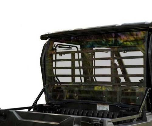 SuperATV - SuperATV Rear Windshield for Kawasaki (2015-26) Mule Pro-FXT (Standard Polycarbonate - Light Tint)
