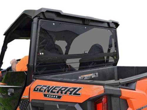 SuperATV - SuperATV Rear Windshield for Polaris (2020-26) General XP 1000 (Standard Polycarbonate - Dark Tint)