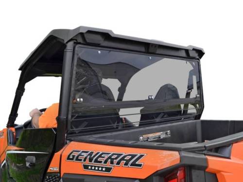 SuperATV - SuperATV Rear Windshield for Polaris (2020-26) General XP 1000 (Standard Polycarbonate - Light Tint)