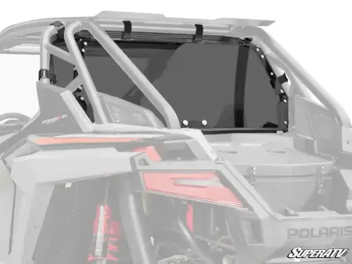 SuperATV - SuperATV Rear Windshield for Polaris (2022-24) RZR Turbo R (2 Seat, Standard Polycarbonate - Dark Tint)