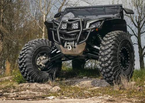 SuperATV - SuperATV Sidewinder A-Arms—1.5" Forward Offset for Can-Am (2017-26) Maverick X3 (64" Models, Use Existing Ball Joints) Black