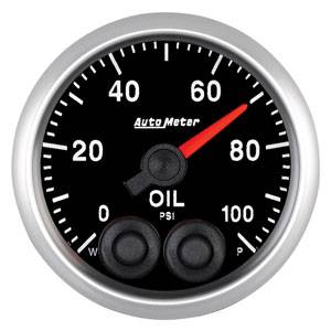 Autometer - Auto Meter Competition Series, Oil Pressure 100psi w/ Warning