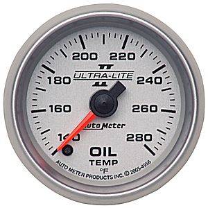 Autometer - Auto Meter Ultra Lite II Series, Oil Temperature 140*-280*F (Full Sweep Electric)