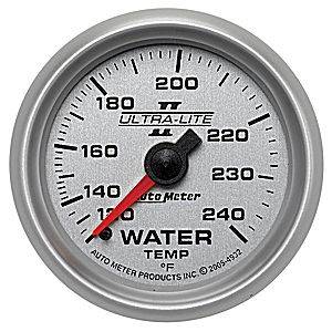 Autometer - Auto Meter Ultra Lite II Series, Water Temperature 120*-240*F (Mechanical)
