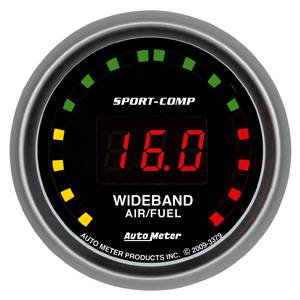 Autometer - Auto Meter Sport-Comp Series, Air Fuel Ratio-Wideband Street (Full Sweep Electric)