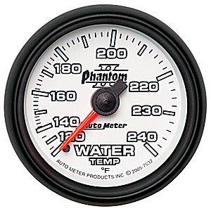 Autometer - Auto Meter Phantom II Series, Water Temperature 120*-240*F (Mechanical)