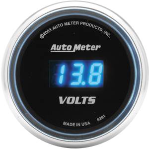 Autometer - Auto Meter Cobalt Series, Voltmeter 8-19volts (Full Sweep Electric)