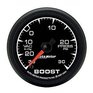 Autometer - Auto Meter ES Series, Boost/Vacuum Pressure 30"HG/30psi (Full Sweep Electric)