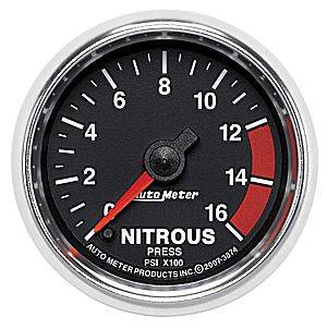 Autometer - Auto Meter GS Series, Nitrous Pressure 0-1600psi (Full Sweep Electric)