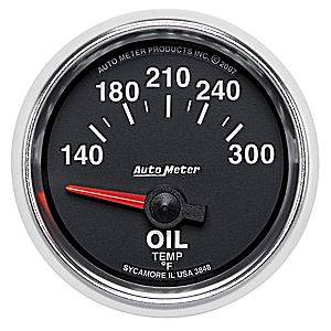 Autometer - Auto Meter GS Series, Oil Temperature 140*-300*F (Short Sweep Electric)