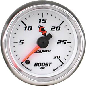 Autometer - Auto Meter C2 Series, Boost Pressure 0-30psi (Full Sweep Electric)