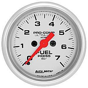 Autometer - Auto Meter Ultra Lite Series, Fuel Pressure 0-7 BAR (Full Sweep Electric)
