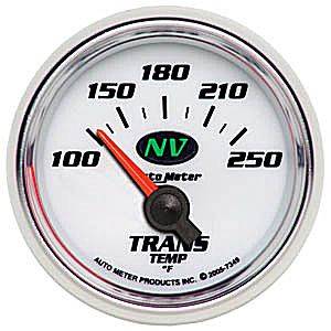 Autometer - Auto Meter NV Series, Transmission Temperature 100*-250*F (Short Sweep Electric)