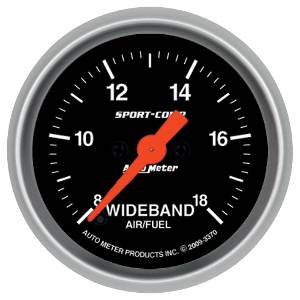 Autometer - Auto Meter Sport-Comp Series, Air Fuel Ratio-Wideband Analog (Full Sweep Electric)