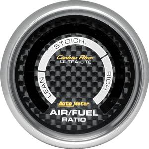 Autometer - Auto Meter Carbon Fiber Series, Air Fuel Ratio Lean Rich, (Full Sweep Electric)