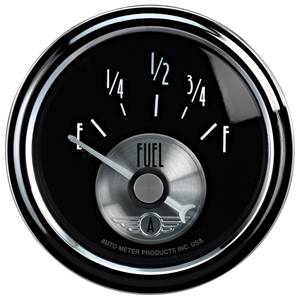 Autometer - Auto Meter Prestige Series, Black Diamond, Fuel Level GM 0Î©s Empty / 90Î©s Full (Short Sweep Electric)