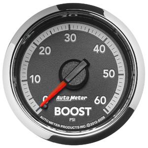 Autometer - Auto Meter Factory Match 3 Gauge Kit, Dodge (2010-14) 2500-3500 Gen 4, Black Face/Red Pointer (60psi Boost, EGT, & Trans. Temp.) - Image 2