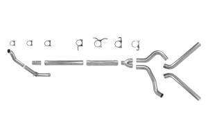 Exhaust - 4" Turbo/Down-Pipe Back Dual Exit Exhaust