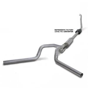 Diamond Eye 4" Turbo Back Exhaust, Ford (1994-97) F250/F350, 7.3L Power Stroke, Dual, T409 Stainless (Retains Cat)