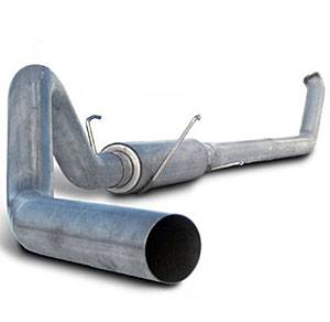 Exhaust - 4" Turbo/Down-Pipe Back Single Exit Exhaust - MBRP - MBRP 4" Turbo Back, Dodge (2003-2004) 2500/3500, 5.9L Cummins, Single Side Exit, Aluminized (4WD only)