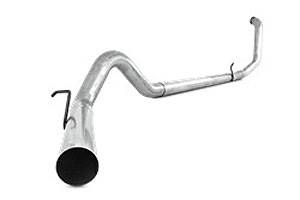 Exhaust - 4" Turbo/Down-Pipe Back Single Exit Exhaust - MBRP - MBRP 4" Turbo Back, Ford (1999-03) F-250/F-350, 7.3L Power Stroke, Single Side Exit, Aluminized (no Muffler)