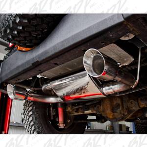 MBRP - MBRP Axle Back 2.5" Dual Exhaust Kit, Jeep (2007-2014) JK Wrangler/Rubicon 3.6L/3.8L V6, Dual Rear Exit Aluminized - Image 2