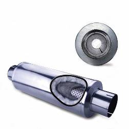 Exhaust - Universal Exhaust Pipe & Elbows - Diamond Eye Performance - Diamond Eye 4" Muffler, Stainless (27") Perforated
