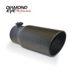 Diamond Eye Performance - Diamond Eye Performance Exhaust Tip,  4" Inlet - 5" Outlet - 12" Long, Logo Embossed, Black Powder Coat - Image 2