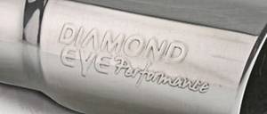 Diamond Eye Performance - Diamond Eye Performance Exhaust Tip,  4" Inlet - 5" Outlet - 12" Long, Logo Embossed, Black Powder Coat - Image 3