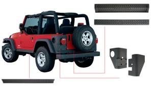 Jeep Trail Armor Six Piece - Set - OE Matte Black