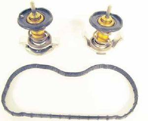 Ford Genuine Parts - Ford Motorcraft Thermostat Kit, Ford (2008-10) 6.4L Power Stroke (Pair w/ Gasket) - Image 2