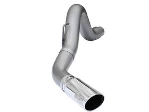 Exhaust - 5" Cat/DPF Back Single Exit Exhaust - aFe - aFe 5" DPF Back Exhaust, Dodge (2013-15) 6.7L Cummins (w/Coil Spring Suspension), Aluminized Steel, Polished Tip
