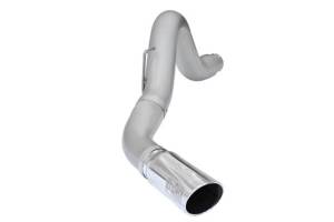 Exhaust - 5" Cat/DPF Back Single Exit Exhaust - aFe - aFe 5" DPF Back Exhaust, Dodge (2013-15) 6.7L Cummins (w/Leaf Spring Suspension), Aluminized Steel, Polished Tip