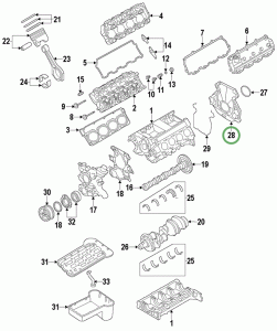 Ford Motorcraft Camshaft/Timing Front Cover, Ford (2008-10) 6.4L Power