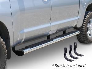 Go Rhino 6" OE Xtreme SideSteps, Ford (1999-15) Super Duty Crew Cab, Stainless Steel Bars with Brackets