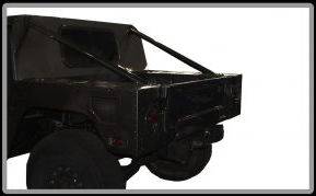 Advanced Vehicles Assembly - AVA Complete Humvee Hard Top with Roll Cage, 4 Door Truck Bed Back