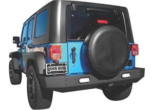 Brush Guards & Bumpers - Tire Carriers - Ranch Hand - Ranch Hand Horizon Series Rear Bumper, Jeep (2007-17) Wrangler JK, For Spare Tire Kit