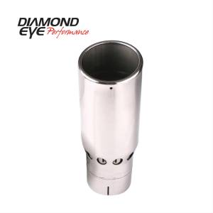 Diamond Eye Performance - Diamond Eye Exhaust Tip, 4" - 5" x 16" Angle, T-304 Stainless, Vented, Single Wall Rolled Edge - Image 2