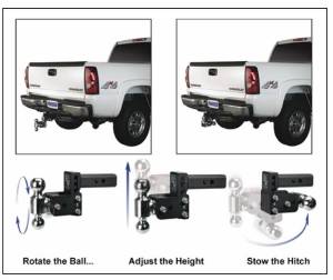 B&W Trailer Hitches - B&W Tow & Stow Hitch for 2" Receiver, 3" drop - 3.5" rise (2" and 2-5/16") - Image 3