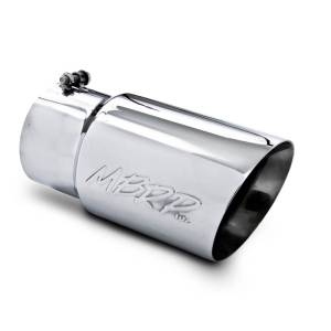 MBRP Exhaust Tip 5" inlet, 6" outlet, angle cut 12" long, T-304 Stainless Dual Wall