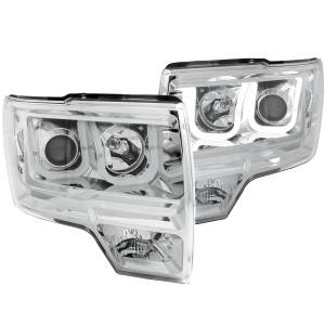 Anzo Projector Headlight, Ford (2009-14) F-150 (Chrome Housing/ Clear Lens)