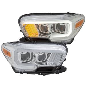Lighting - Headlights/Driving Lamps - Anzo - Anzo Projector Headlight, Toyota (2016-18) Tacoma (Chrome Housing/ Clear Lens)