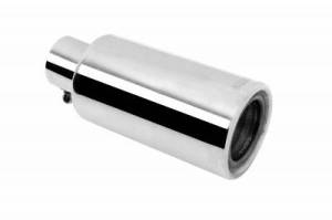 Gibson Performance - Gibson UTV Performance Muffler Quiet Tip Clamp on, Rolled Edge (Stainless)