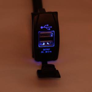 BTR Products - BTR Switch Style USB Power Port, C-Series (Dual 3.1A) Blue - Image 5