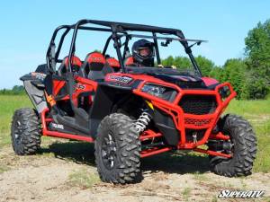 SuperATV - Polaris RZR XP Turbo Scratch Resistant Polycabonate Clear, Flip Windshield (2016-18) **With Ride Command** - Image 4